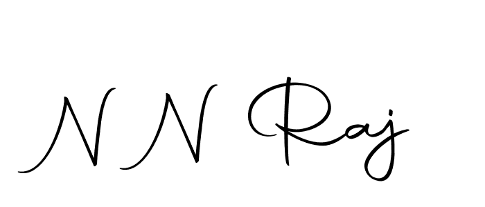 How to make N N Raj name signature. Use Autography-DOLnW style for creating short signs online. This is the latest handwritten sign. N N Raj signature style 10 images and pictures png