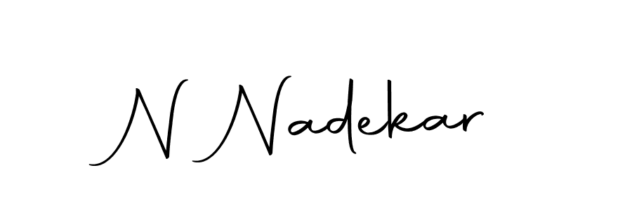The best way (Autography-DOLnW) to make a short signature is to pick only two or three words in your name. The name N Nadekar include a total of six letters. For converting this name. N Nadekar signature style 10 images and pictures png