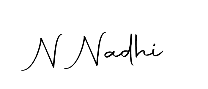 Use a signature maker to create a handwritten signature online. With this signature software, you can design (Autography-DOLnW) your own signature for name N Nadhi. N Nadhi signature style 10 images and pictures png