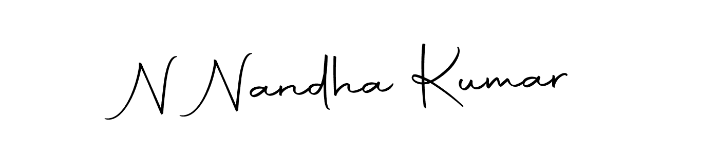 Create a beautiful signature design for name N Nandha Kumar. With this signature (Autography-DOLnW) fonts, you can make a handwritten signature for free. N Nandha Kumar signature style 10 images and pictures png