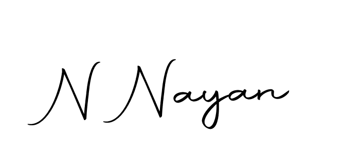 Design your own signature with our free online signature maker. With this signature software, you can create a handwritten (Autography-DOLnW) signature for name N Nayan. N Nayan signature style 10 images and pictures png