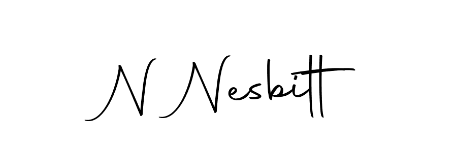 Create a beautiful signature design for name N Nesbitt. With this signature (Autography-DOLnW) fonts, you can make a handwritten signature for free. N Nesbitt signature style 10 images and pictures png
