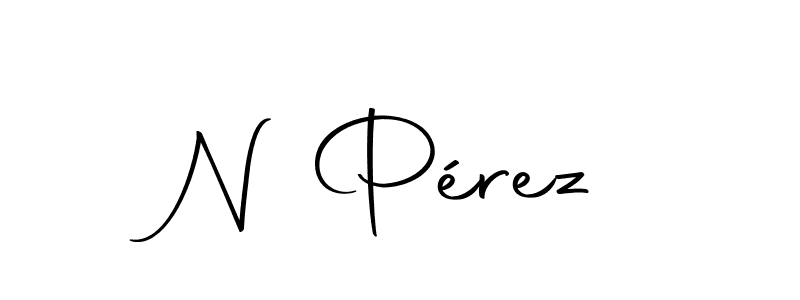 Make a beautiful signature design for name N Pérez. Use this online signature maker to create a handwritten signature for free. N Pérez signature style 10 images and pictures png
