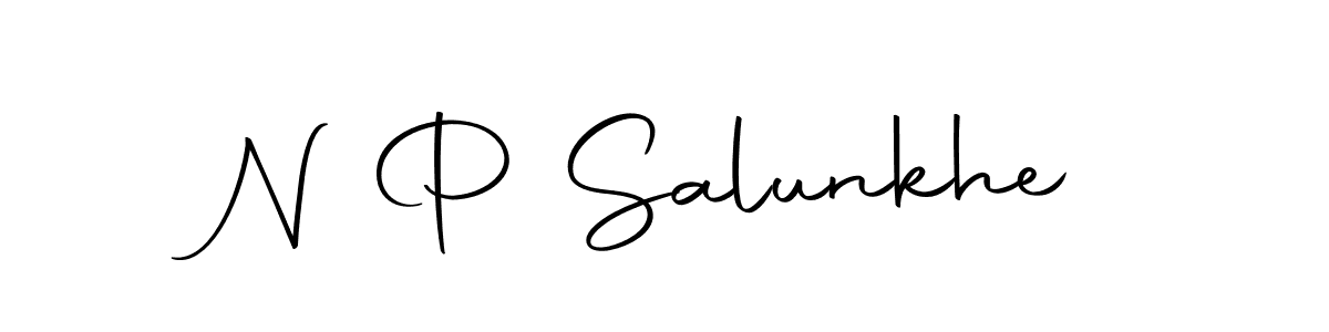 You should practise on your own different ways (Autography-DOLnW) to write your name (N P Salunkhe) in signature. don't let someone else do it for you. N P Salunkhe signature style 10 images and pictures png