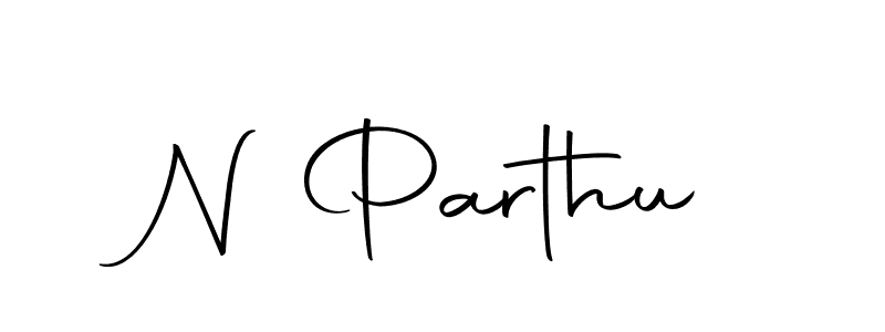 You should practise on your own different ways (Autography-DOLnW) to write your name (N Parthu) in signature. don't let someone else do it for you. N Parthu signature style 10 images and pictures png