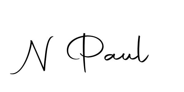 Create a beautiful signature design for name N Paul. With this signature (Autography-DOLnW) fonts, you can make a handwritten signature for free. N Paul signature style 10 images and pictures png