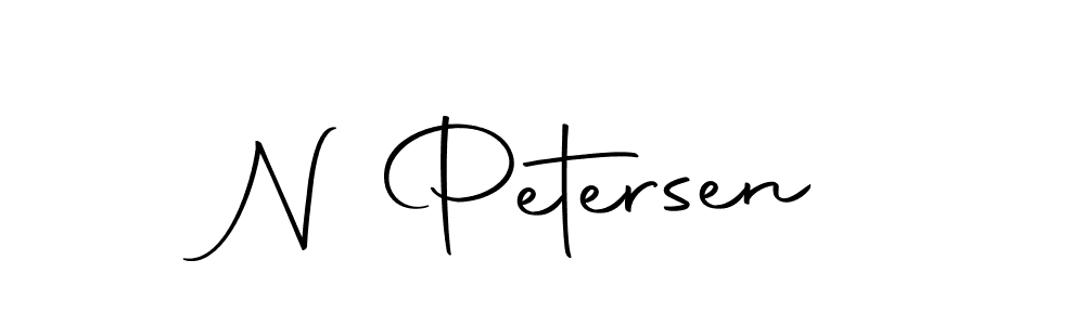 Create a beautiful signature design for name N Petersen. With this signature (Autography-DOLnW) fonts, you can make a handwritten signature for free. N Petersen signature style 10 images and pictures png