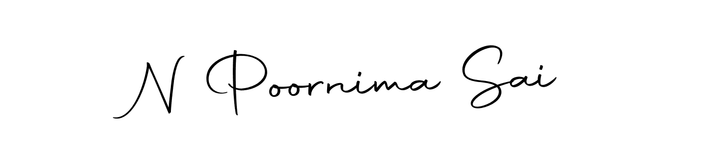 You can use this online signature creator to create a handwritten signature for the name N Poornima Sai. This is the best online autograph maker. N Poornima Sai signature style 10 images and pictures png