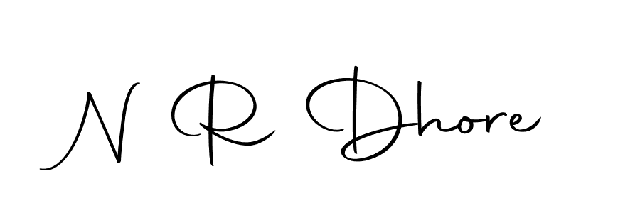 Make a beautiful signature design for name N R Dhore. With this signature (Autography-DOLnW) style, you can create a handwritten signature for free. N R Dhore signature style 10 images and pictures png