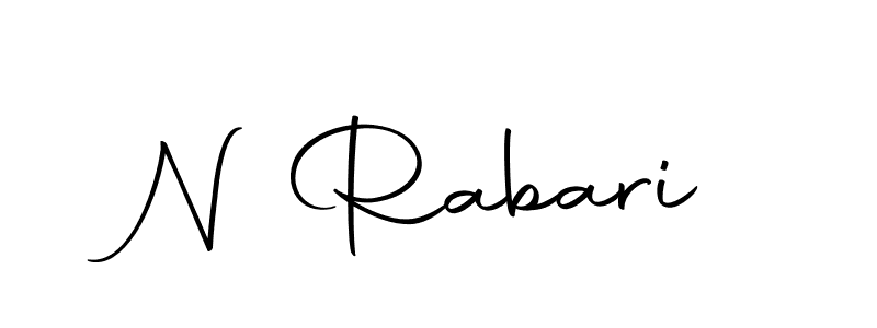 The best way (Autography-DOLnW) to make a short signature is to pick only two or three words in your name. The name N Rabari include a total of six letters. For converting this name. N Rabari signature style 10 images and pictures png