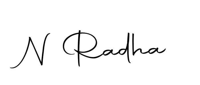 Make a beautiful signature design for name N Radha. With this signature (Autography-DOLnW) style, you can create a handwritten signature for free. N Radha signature style 10 images and pictures png