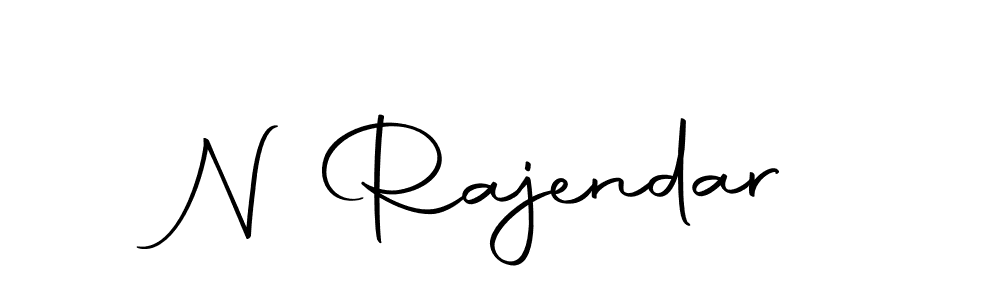 Create a beautiful signature design for name N Rajendar. With this signature (Autography-DOLnW) fonts, you can make a handwritten signature for free. N Rajendar signature style 10 images and pictures png