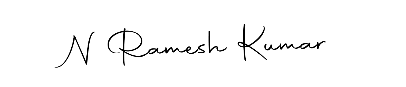 Create a beautiful signature design for name N Ramesh Kumar. With this signature (Autography-DOLnW) fonts, you can make a handwritten signature for free. N Ramesh Kumar signature style 10 images and pictures png