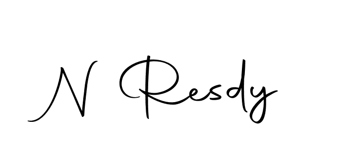 Here are the top 10 professional signature styles for the name N Resdy. These are the best autograph styles you can use for your name. N Resdy signature style 10 images and pictures png