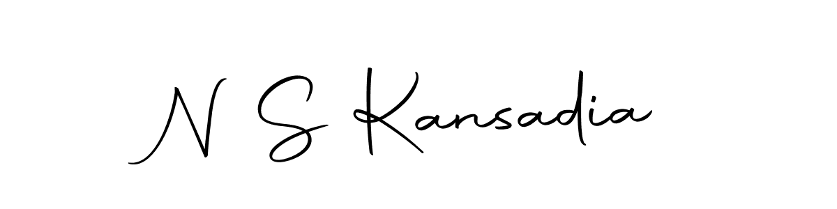 How to make N S Kansadia name signature. Use Autography-DOLnW style for creating short signs online. This is the latest handwritten sign. N S Kansadia signature style 10 images and pictures png