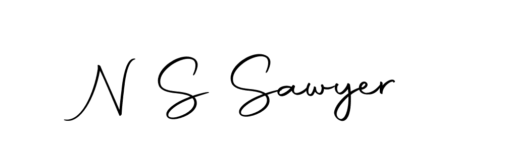 Make a beautiful signature design for name N S Sawyer. With this signature (Autography-DOLnW) style, you can create a handwritten signature for free. N S Sawyer signature style 10 images and pictures png