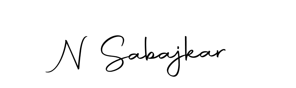 Make a beautiful signature design for name N Sabajkar. Use this online signature maker to create a handwritten signature for free. N Sabajkar signature style 10 images and pictures png