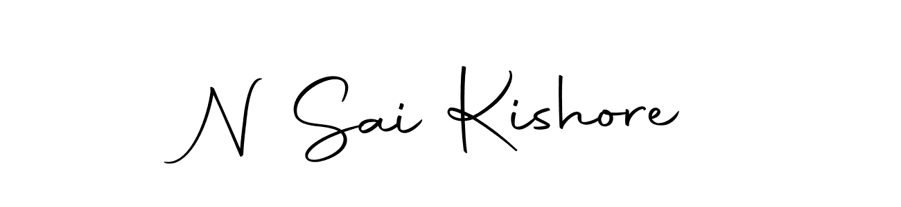 Use a signature maker to create a handwritten signature online. With this signature software, you can design (Autography-DOLnW) your own signature for name N Sai Kishore. N Sai Kishore signature style 10 images and pictures png