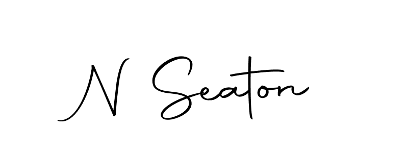 How to make N Seaton name signature. Use Autography-DOLnW style for creating short signs online. This is the latest handwritten sign. N Seaton signature style 10 images and pictures png