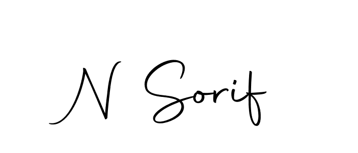 You should practise on your own different ways (Autography-DOLnW) to write your name (N Sorif) in signature. don't let someone else do it for you. N Sorif signature style 10 images and pictures png