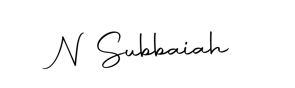 How to make N Subbaiah name signature. Use Autography-DOLnW style for creating short signs online. This is the latest handwritten sign. N Subbaiah signature style 10 images and pictures png