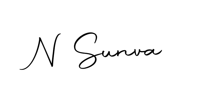 The best way (Autography-DOLnW) to make a short signature is to pick only two or three words in your name. The name N Sunva include a total of six letters. For converting this name. N Sunva signature style 10 images and pictures png
