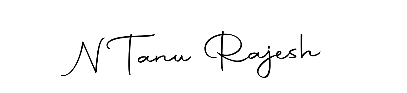 You should practise on your own different ways (Autography-DOLnW) to write your name (N Tanu Rajesh) in signature. don't let someone else do it for you. N Tanu Rajesh signature style 10 images and pictures png