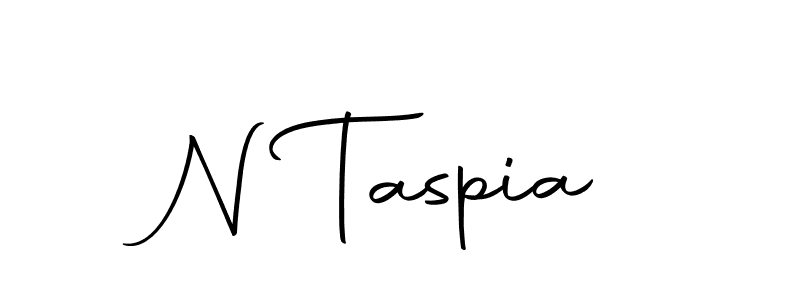 The best way (Autography-DOLnW) to make a short signature is to pick only two or three words in your name. The name N Taspia include a total of six letters. For converting this name. N Taspia signature style 10 images and pictures png