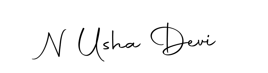 Create a beautiful signature design for name N Usha Devi. With this signature (Autography-DOLnW) fonts, you can make a handwritten signature for free. N Usha Devi signature style 10 images and pictures png