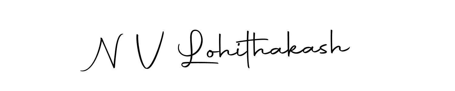 Create a beautiful signature design for name N V Lohithakash. With this signature (Autography-DOLnW) fonts, you can make a handwritten signature for free. N V Lohithakash signature style 10 images and pictures png