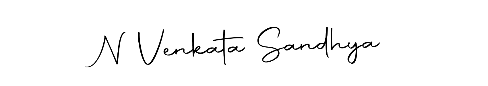 You should practise on your own different ways (Autography-DOLnW) to write your name (N Venkata Sandhya) in signature. don't let someone else do it for you. N Venkata Sandhya signature style 10 images and pictures png