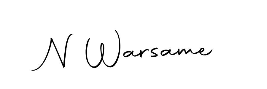 You should practise on your own different ways (Autography-DOLnW) to write your name (N Warsame) in signature. don't let someone else do it for you. N Warsame signature style 10 images and pictures png