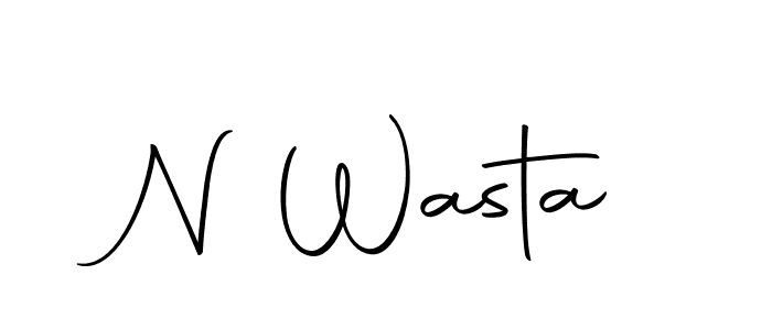The best way (Autography-DOLnW) to make a short signature is to pick only two or three words in your name. The name N Wasta include a total of six letters. For converting this name. N Wasta signature style 10 images and pictures png