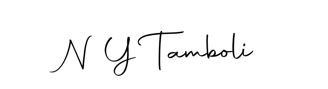 Use a signature maker to create a handwritten signature online. With this signature software, you can design (Autography-DOLnW) your own signature for name N Y Tamboli. N Y Tamboli signature style 10 images and pictures png