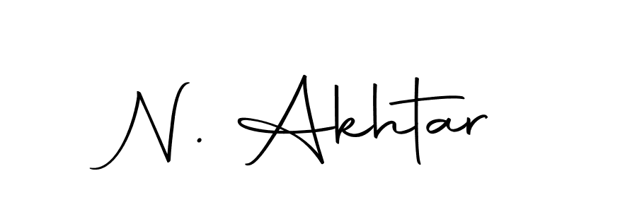 How to make N. Akhtar name signature. Use Autography-DOLnW style for creating short signs online. This is the latest handwritten sign. N. Akhtar signature style 10 images and pictures png