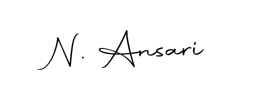 The best way (Autography-DOLnW) to make a short signature is to pick only two or three words in your name. The name N. Ansari include a total of six letters. For converting this name. N. Ansari signature style 10 images and pictures png