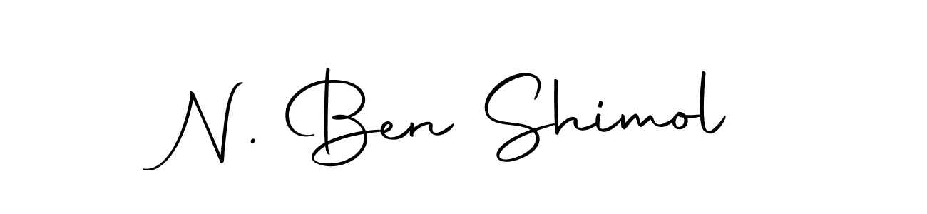 How to make N. Ben Shimol name signature. Use Autography-DOLnW style for creating short signs online. This is the latest handwritten sign. N. Ben Shimol signature style 10 images and pictures png