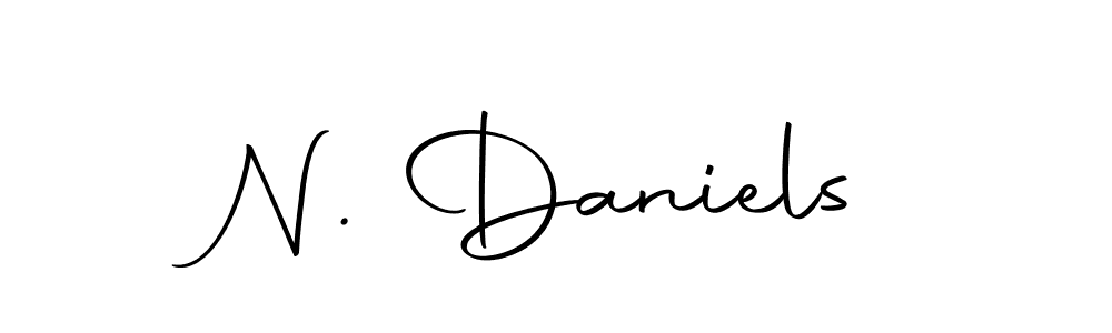 Make a beautiful signature design for name N. Daniels. With this signature (Autography-DOLnW) style, you can create a handwritten signature for free. N. Daniels signature style 10 images and pictures png