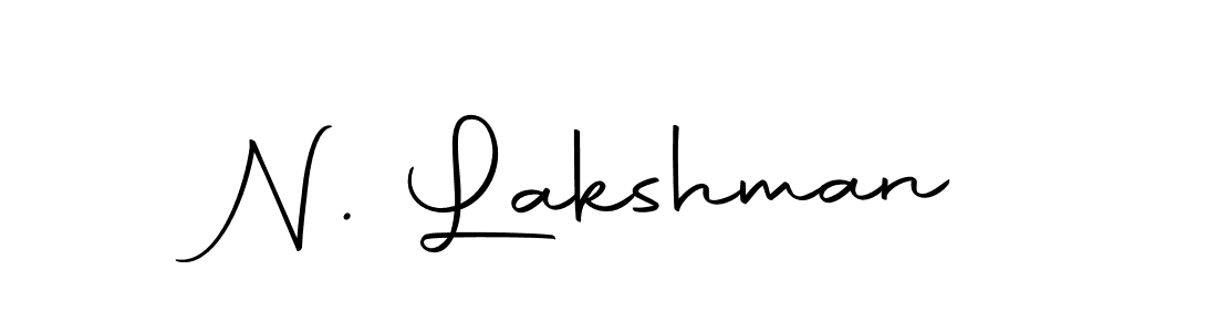 How to make N. Lakshman name signature. Use Autography-DOLnW style for creating short signs online. This is the latest handwritten sign. N. Lakshman signature style 10 images and pictures png