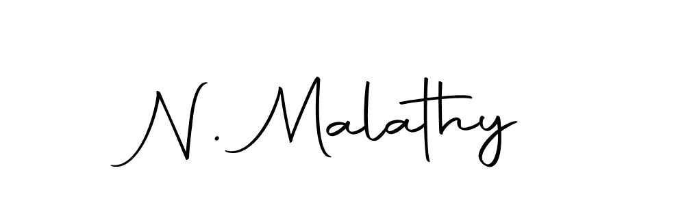 Create a beautiful signature design for name N. Malathy. With this signature (Autography-DOLnW) fonts, you can make a handwritten signature for free. N. Malathy signature style 10 images and pictures png