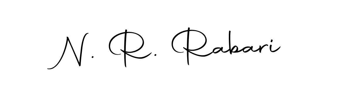 Use a signature maker to create a handwritten signature online. With this signature software, you can design (Autography-DOLnW) your own signature for name N. R. Rabari. N. R. Rabari signature style 10 images and pictures png