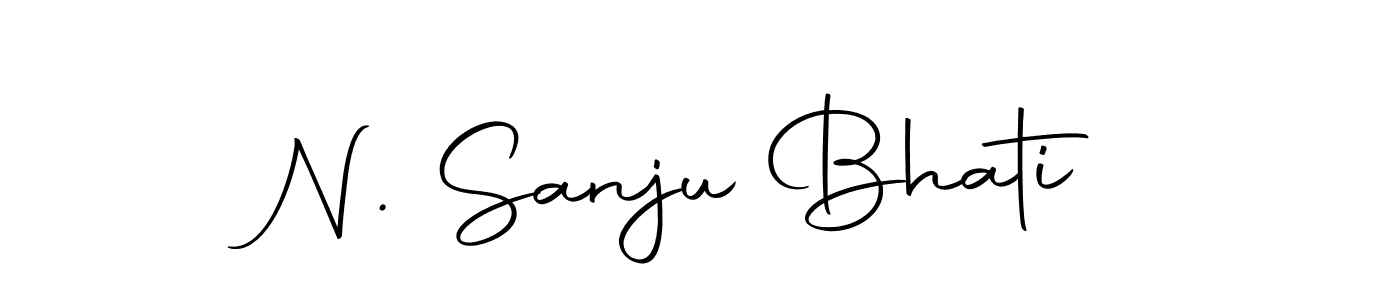 How to make N. Sanju Bhati name signature. Use Autography-DOLnW style for creating short signs online. This is the latest handwritten sign. N. Sanju Bhati signature style 10 images and pictures png