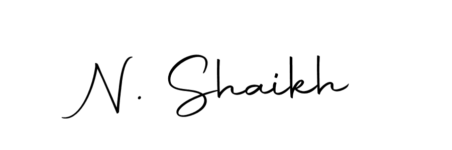 The best way (Autography-DOLnW) to make a short signature is to pick only two or three words in your name. The name N. Shaikh include a total of six letters. For converting this name. N. Shaikh signature style 10 images and pictures png