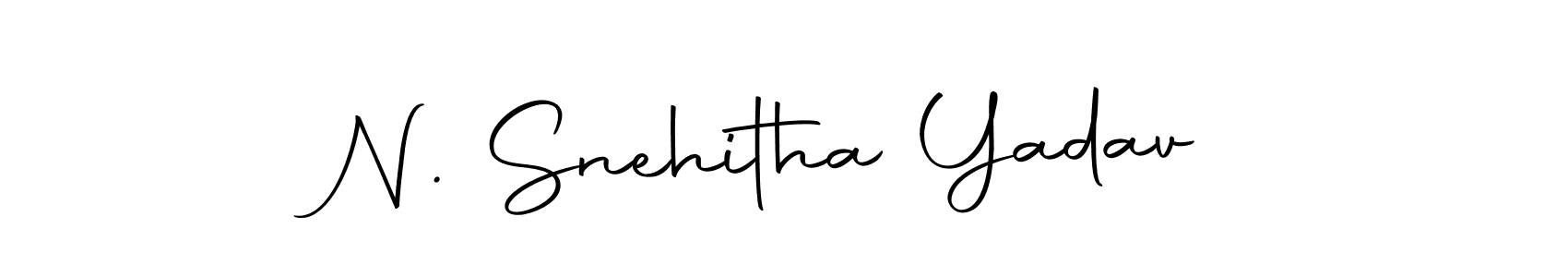 How to make N. Snehitha Yadav name signature. Use Autography-DOLnW style for creating short signs online. This is the latest handwritten sign. N. Snehitha Yadav signature style 10 images and pictures png