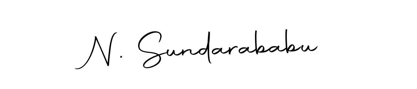 You should practise on your own different ways (Autography-DOLnW) to write your name (N. Sundarababu) in signature. don't let someone else do it for you. N. Sundarababu signature style 10 images and pictures png