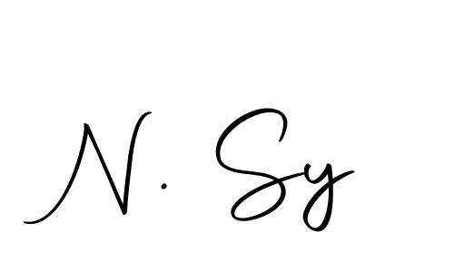 How to make N. Sy name signature. Use Autography-DOLnW style for creating short signs online. This is the latest handwritten sign. N. Sy signature style 10 images and pictures png