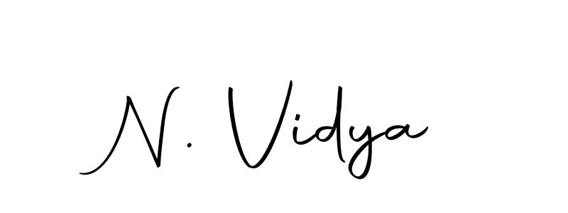 How to make N. Vidya name signature. Use Autography-DOLnW style for creating short signs online. This is the latest handwritten sign. N. Vidya signature style 10 images and pictures png