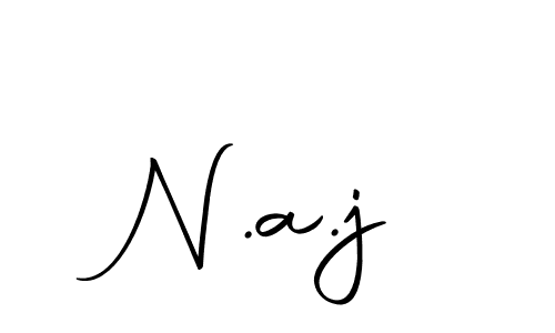 The best way (Autography-DOLnW) to make a short signature is to pick only two or three words in your name. The name N.a.j include a total of six letters. For converting this name. N.a.j signature style 10 images and pictures png