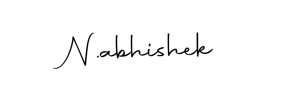 Make a beautiful signature design for name N.abhishek. With this signature (Autography-DOLnW) style, you can create a handwritten signature for free. N.abhishek signature style 10 images and pictures png