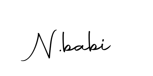 You can use this online signature creator to create a handwritten signature for the name N.babi. This is the best online autograph maker. N.babi signature style 10 images and pictures png